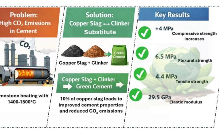 Utilization of Copper Slag as a Partial Clinker Replacement Material in Cement Production